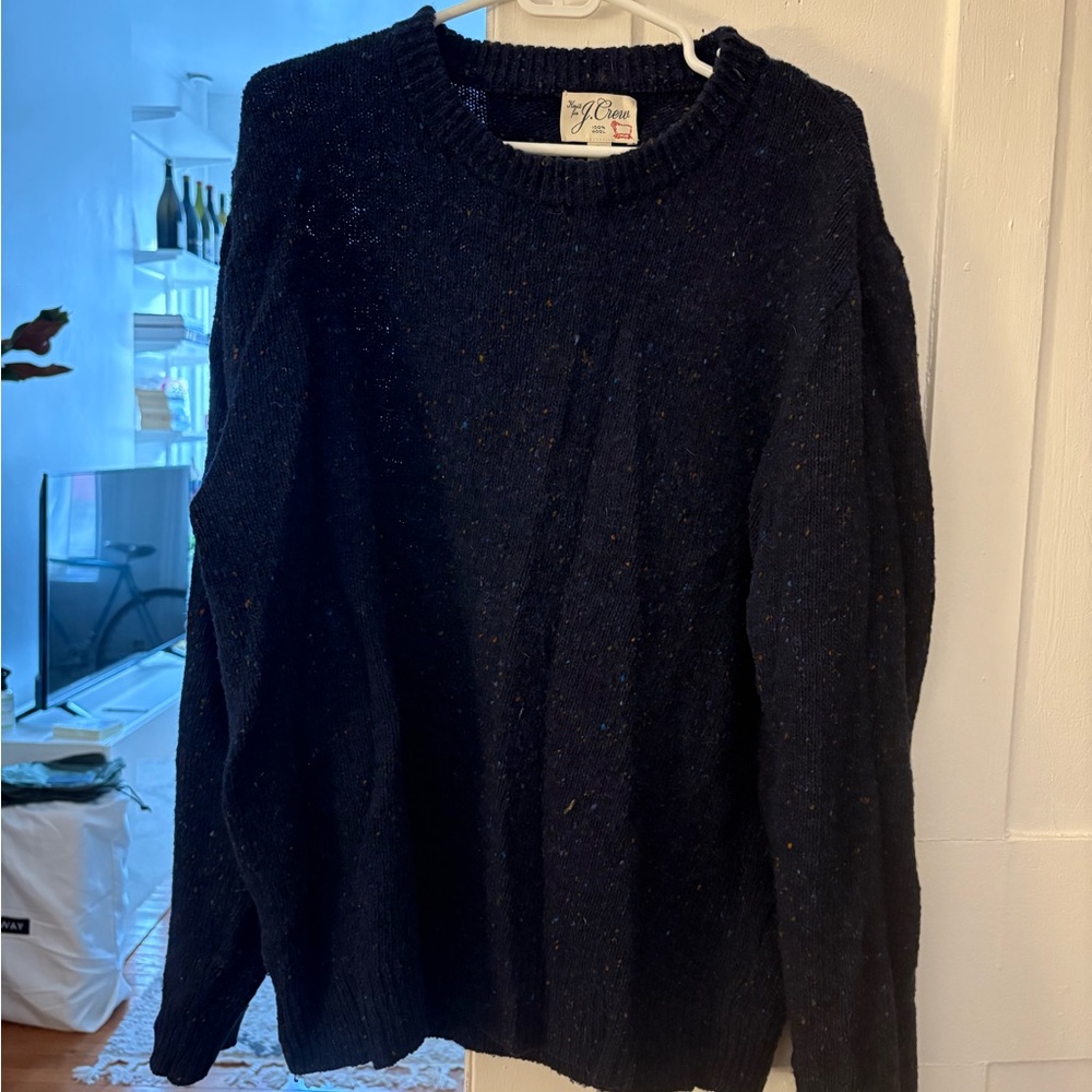 J. Crew Men's Dark Blue Crewneck Sweater
